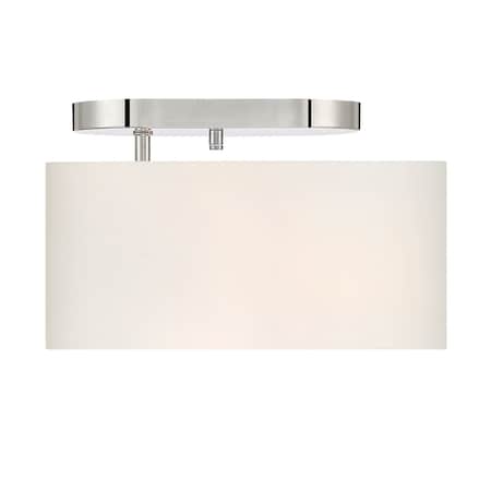 Designers Fountain Midtown 11in 1 Light Polished Nickel Semi Flush Mount D253M-SF-PN